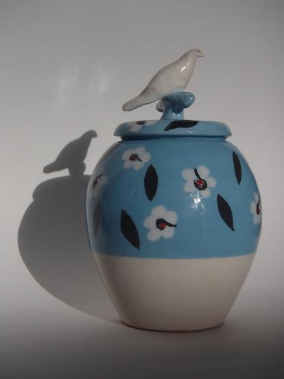 Faïence engobée décorée aux oxydes